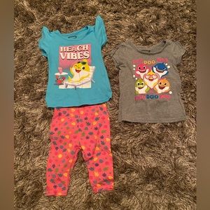 🦈 Pinkfong Baby Shark 3 piece toddler bundle💕